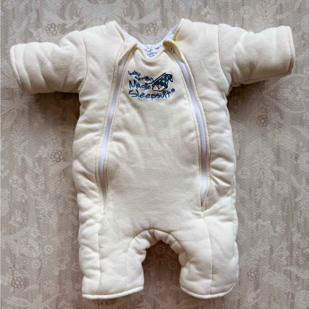 EUC Baby Merlin’s Magic Sleepsuit in Pale Yellow Size L